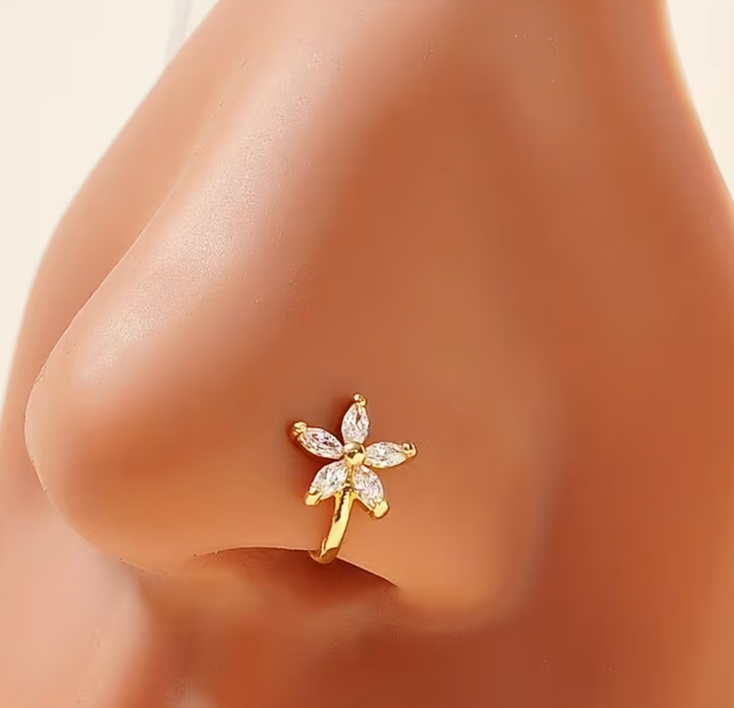 faux piercing nez doré