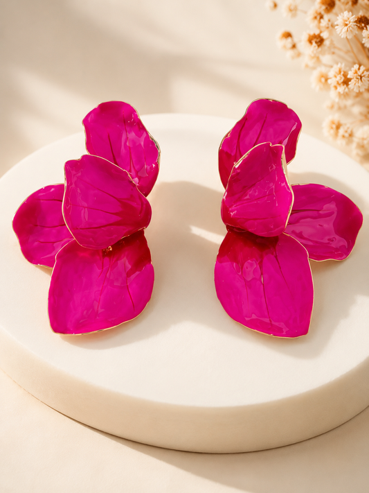 Boucle pétales glamour rose