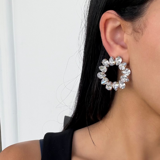 Boucles d'oreilles en strass