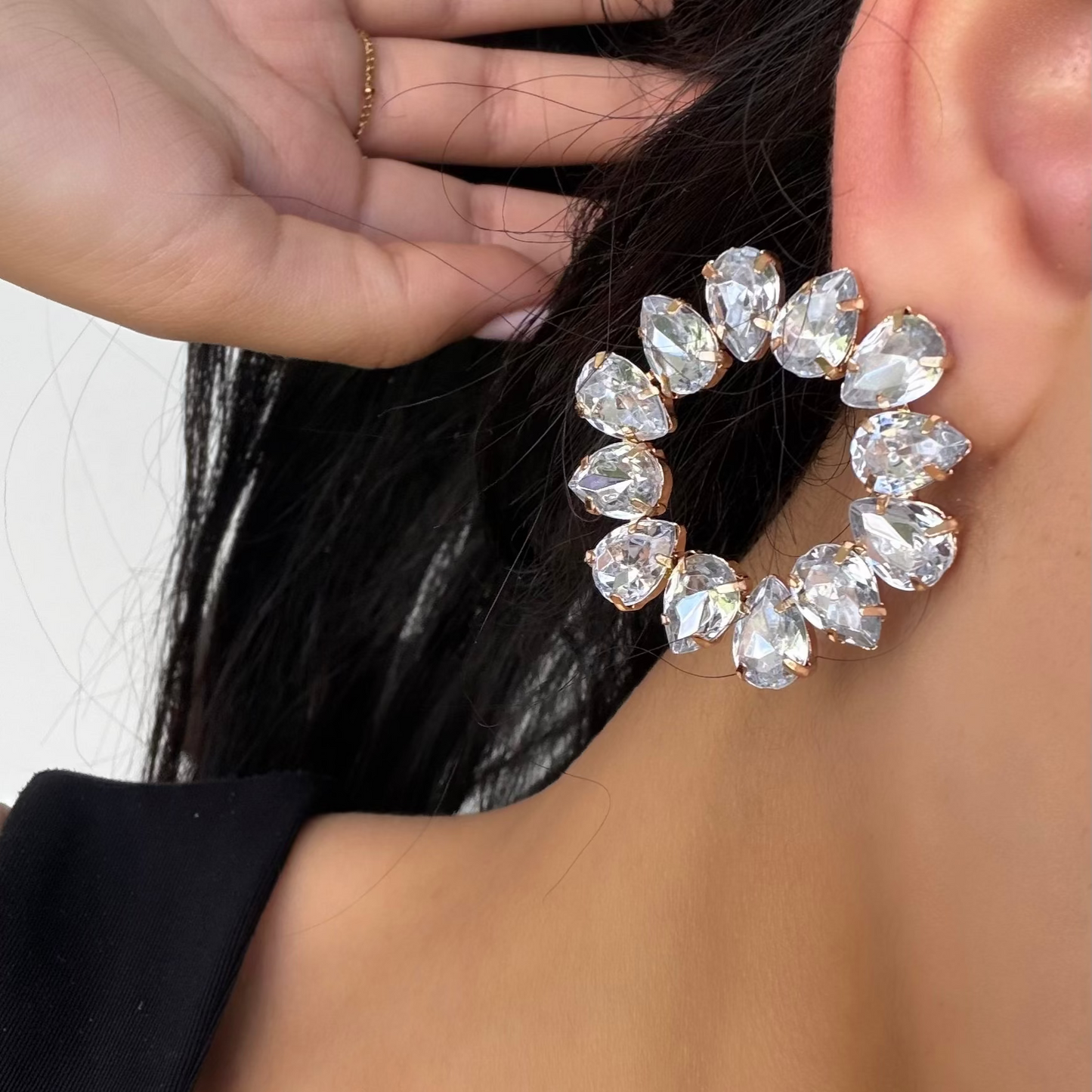 Boucles d'oreilles en strass