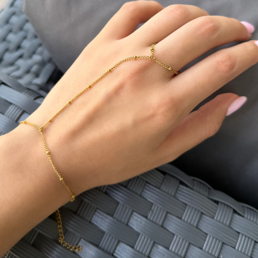 Bracelet Chaîne Main perlé